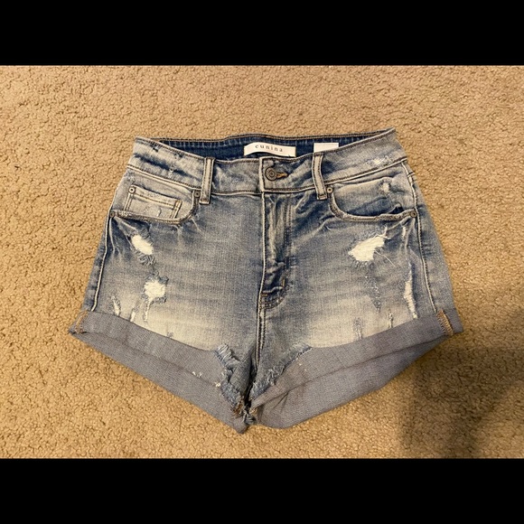 Eunina Kara High Rise High Low Rolled Shortie - Picture 1 of 3